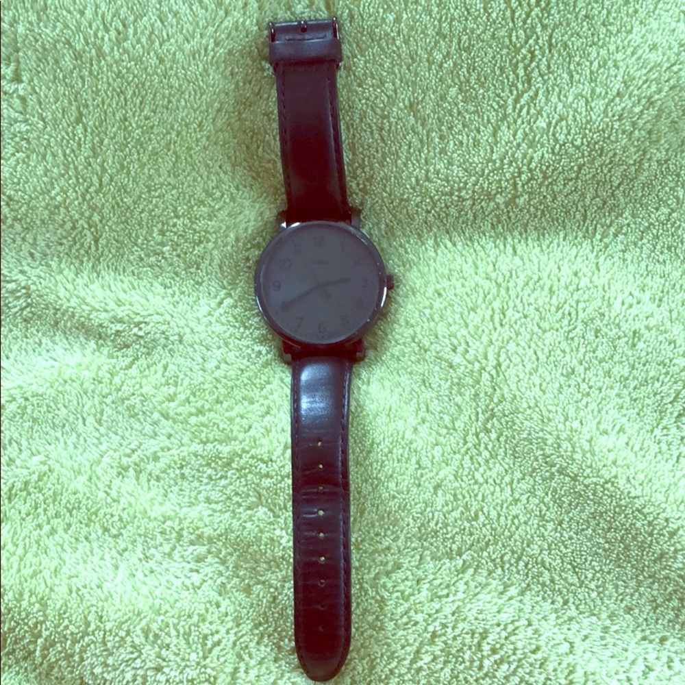 Timex watch, genuine leather.